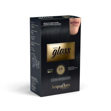 Imagem de Coloração Creme Hidra Gloss 1.0 Preto - Acquaflora