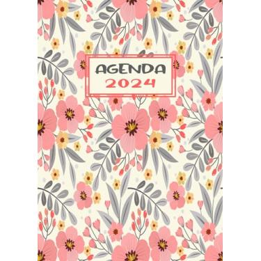 Imagem de Agenda Journalier 2024: Restez Organisé du 1er janvier 2024 au 31 décembre 2024 | Pages de Contacts, Emplois du Temps, Journal de Mots de Passe, Jours Fériés, Anniversaires et Bien Plus Encore !