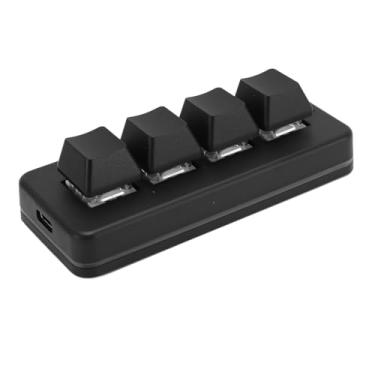 Imagem de Teclado Mecânico para Jogos Com Teclado de 4 Teclas, Teclado Macro Programável USB Com Fio Bluetooth Sem Fio RGB Retroiluminado, Teclado Sem Driver para Telefone, Computador e