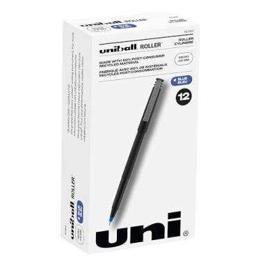 Imagem de Sanford Uniball Roller Stick Pen, 0,5 mm, micro ponto, tinta azul, dúzia (60153)