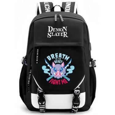 Imagem de Mochila beibao3 College Style Demon Slayer Inosuke PU Leath