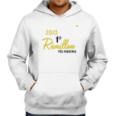 Imagem de Moletom 2023 1º Réveillon Pós Pandemia - Foca na Moda, Branco, M