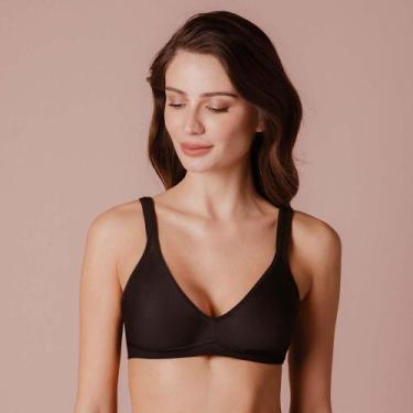 Imagem de Sutiã Taça B Microfibra Triumph 24814 Redutor, Preto, 48B