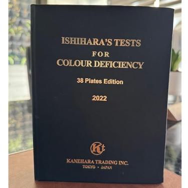 Imagem de Cosmid Ishihara Livros de tabela de teste para deficiência de cor 38 placas com manual do usuário e oclusor de um olho