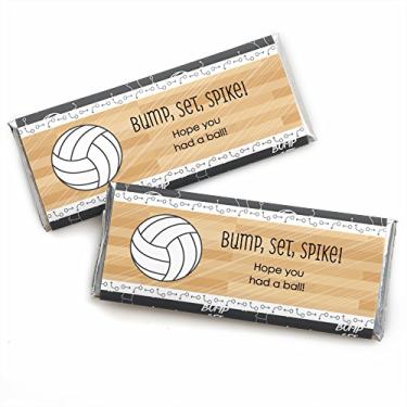 Imagem de Bump, conjunto, spike - voleibol - Candy Bar Wrappers chá de bebê ou lembrancinhas de festa de aniversário - Conjunto de 24