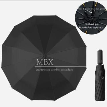 Imagem de Guarda Chuva Automático Abre E Fecha Reforçado Contra Vento Proteção S