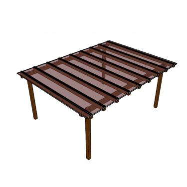 Imagem de Kit Policarbonato Bronze 3mm 4,00m X 3,00m - Perfis Naturais