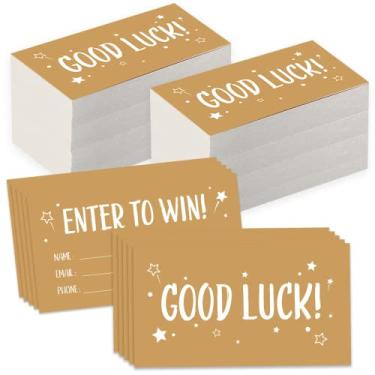Imagem de ABURRORI 600 cartões clássicos de bilhetes de sorteio de entrada para ganhar 9,5 x 5 cm para concursos, leilões, sorteios, urnas com espaço para nome, endereço de e-mail e campos de número de telefone