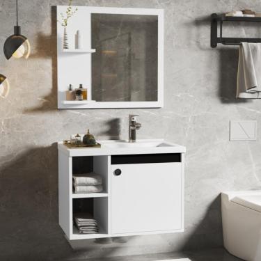 Imagem de Jogo Gabinete Com Cuba E Espelheira Haiti Branco Preto