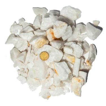 Imagem de 01 Kg Cascalho Bruto Quartzo Leitoso 10 a 20mm Tipo B - CristaisdeCurv