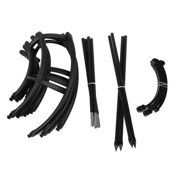 Imagem de Planta de escalada Suporte à prova de ferrugem de aço robusto Plástico Decranta Decranta de Planta em vasos de planta Suporte para a estaca de pepino de tomate roseira Terrace ao (2 camadas)