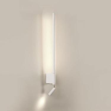 Imagem de Lâmpada De Parede De Tubo Longo Linear, Luz De Leitura De Cabeceira Ultrafina, Lâmpadas De Parede Led Modernas, Flauta De Metal Com Holofote Ajustável, Nordic Simple Para Qu, White-warm Light, 60CM