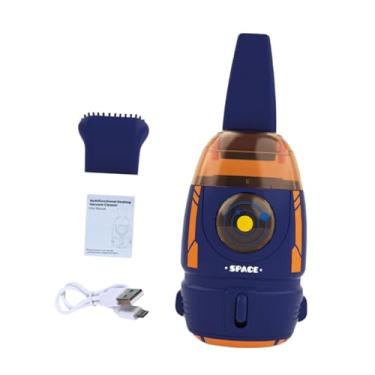 Imagem de Bothyi Aspirador de pó de mesa portátil, moderno, para limpeza de mesa, migalhas, apagador, teclado de computador, mesa, Laranja Azul