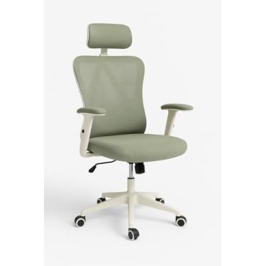 Imagem de Cadeira Ergonômica Escritório Stoel Sync Reclinável Apoio Lombar Tecido Mesh Respirável Confortável Cinza