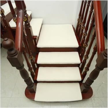 Imagem de Tapetes De Escada De Sisal, Tapetes De Segurança De Instalação Rápida, Conjunto De 7 Tapetes De Escada Autoadesivos Para Crianças, Idosos E Cães, 3