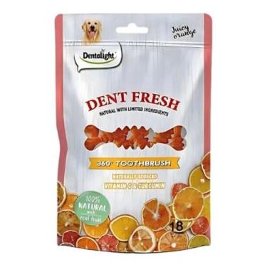 Imagem de Petisco Natural Dent Fresh Laranja e Cúrcuma para Imunidade 150g - DEN
