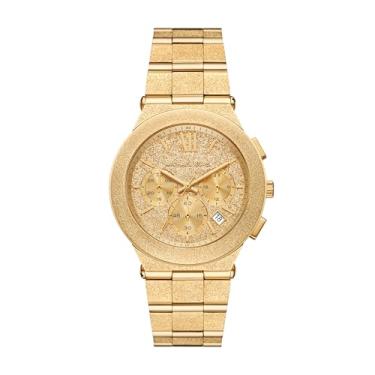 Imagem de Michael Kors Relógio feminino Billie cronógrafo dourado com pulseira de aço inoxidável (modelo: MK7556)
