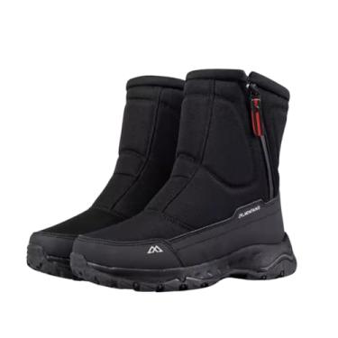 Imagem de Botas de Neve Masculino Impermeáveis | Forro de Pelo Quente, Antiderrapante, Leve e Confortável para Caminhadas, Trekking e Trabalho ao Ar Livre – Cor Preta, Disponível no tamanho (40,41,42 e 44