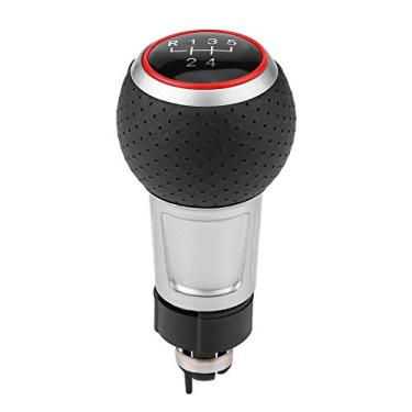 Imagem de Cabeça do Botão de Mudança de Marcha de 5 Velocidades, Metal Preto Luxuoso para S4 S Line 2007-2015