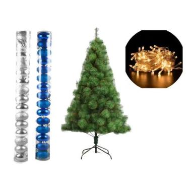 Imagem de Arvore De Natal Pinheiro 1,2 Metros 90 Galhos Com Enfeites - lojas vm