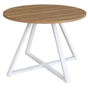 Imagem de Mesa de Jantar Concept Redonda Artesano 110 cm (largura) MDP Nogal Sev