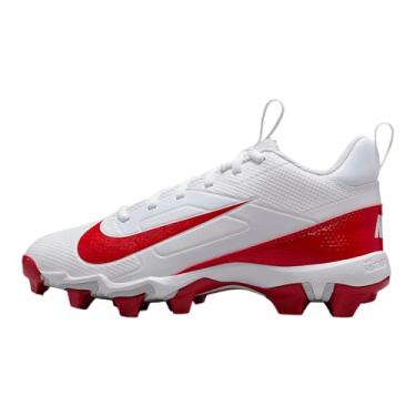 Imagem de Nike Chuteira de futebol infantil Alpha Menace 4 Shark (FQ4012-102, branco/vermelho universitário/pó fóton/vermelho universitário), Branco/vermelho universitário/pó fóton/vermelho universitário, 10