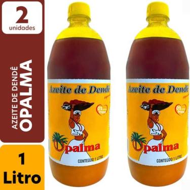 Imagem de Kit 2 Azeite De Dendê Especial 1 Lt Opalma 0% Gordura Trans