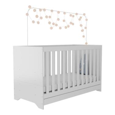 Imagem de Berço 3 Em 1 Com Colchão Incluso Pipoca Multimóveis Bb0527c Branco