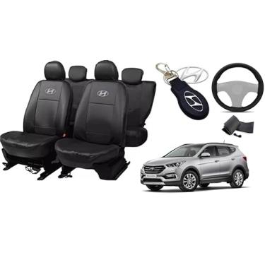 Imagem de Capa de couro para o banco santa fe 2012-2019 proteção impermeável