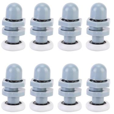 Imagem de Generic Roda Durável da Porta do Trilho do Rolo Deslizante Banheiro, Rolos Silenciosos da Porta de Vidro Janela Deslizante, Material Prova, Fácil de Instalar, 8 Pces (20mm)