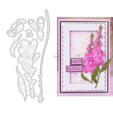 Imagem de DzIxY Conjunto de moldes de corte de metal de flores de retalhos para fazer cartões, conjunto de recortes de papel, estêncil, suprimentos, modelos de máquina