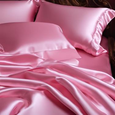 Imagem de Kit 6 Fronhas de Cetim Anti Frizz 48x68cm Premium – Fronha para Cabelo e Pele Macia (Rosa)