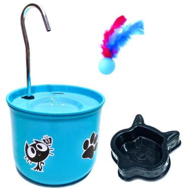 Imagem de Bebedouro Para Gato Tipo Fonte Azul - DM SOLUÇÕES