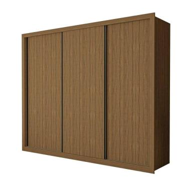 Imagem de Guarda Roupa 3 Portas De Correr 6 Gavetas Nápoli Minastex Freijó