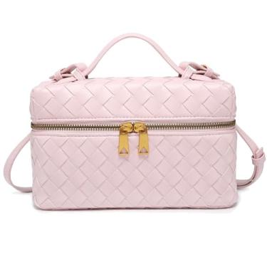 Imagem de Mini bolsa transversal de tecido, bolsa quadrada com alça superior, bolsa de ombro, bolsas fofas da moda, rosa, Mini