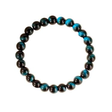 Imagem de Pulseiras elásticas com contas de 8 mm para mulheres e homens, pulseira de pedra de cristal de cura, unissex, pulseiras de pedras preciosas trançadas, presentes, One Size, Acrílico, Sem Pedra Preciosa