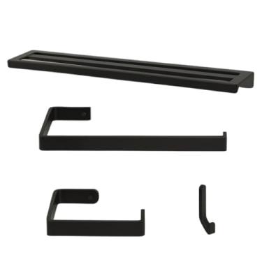 Imagem de Kit Acessórios Para Banheiro 4 peças Toalheiro Duplo Suportes(KIT 4 PECAS)