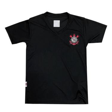 Imagem de Camisa Corinthians Decote V Bordado - Infantil-Masculino