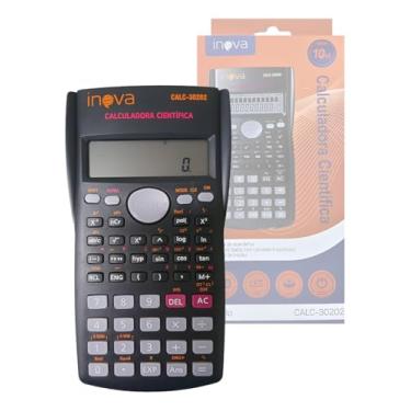 Imagem de Calculadora Científica INOVA 240 Funções com Capa Protetora – Visor Duplo 10+2 Dígitos, Ideal para Estudantes, Engenharia, Matemática e Ciências