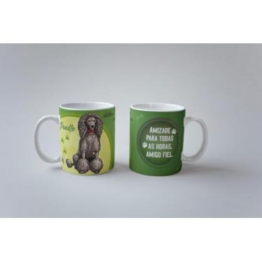 Imagem de Caneca Eu Amo Meu Pet Poodle I Love Pet Porcelana 325ml