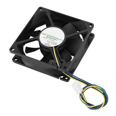 Imagem de Luqeeg Ventilador de Resfriamento de Chassi de Dissipação de Calor Forte DC12V para Máquina de Jogo Aplicação de Servidor de Alta Confiabilidade - Refrigerador PWM de 8CM 4Pin para Dissipador de