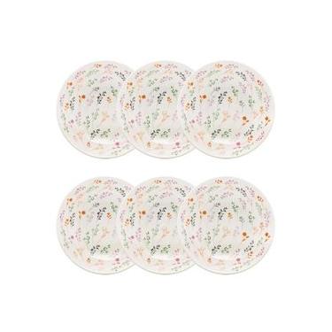 Imagem de Jogo 6 Pratos Fundos Cerâmica Oxford Unni Jardim Secreto 20,5 Cm: Conforto