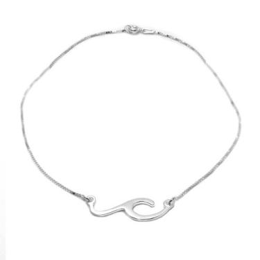 Imagem de Tornozeleira Veneziana Onda Mar Prata Legitima 925 / 25 cm / prata - L