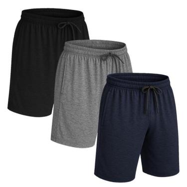 Imagem de Kit 3 Shorts Bermuda Plus Size Dry Academia Treino-Masculino