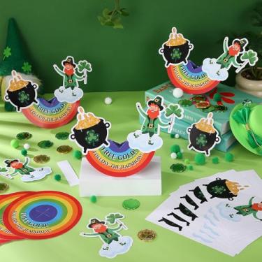 Imagem de Eaasty 24 Sets St Patrick Day Craft Kits Make Your Own Rocking Leprechaun Rainbow Card Irish Shamrock Party Supplies Decorations for St Patrick's Day Leprechaun Trap Classroom Activity Gifts