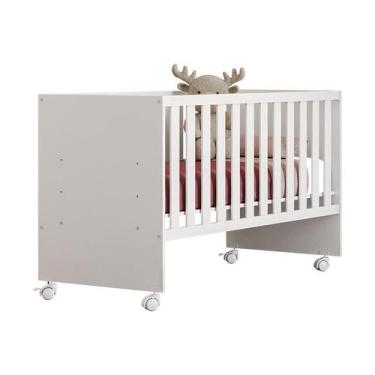 Imagem de Berço Reto Doce Sonho 3540 com Rodízios - QMovi, Branco