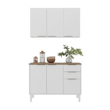 Imagem de Armário De Cozinha Compacta Itatiaia Renova Branco 120cm