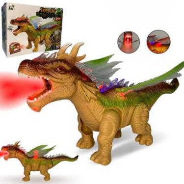 Imagem de Dragão que Solta Fumaça de Brinquedo com Som e Luz - Europio