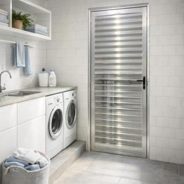 Imagem de Porta Palheta Alumínio Brilhante Linha 25 Brecorimo, DIREITO, 210 X 80