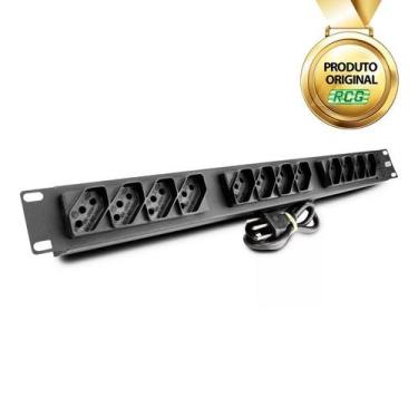 Imagem de Filtro De Linha Profissional Extensão Régua C/12 Tomadas 19" - RCG